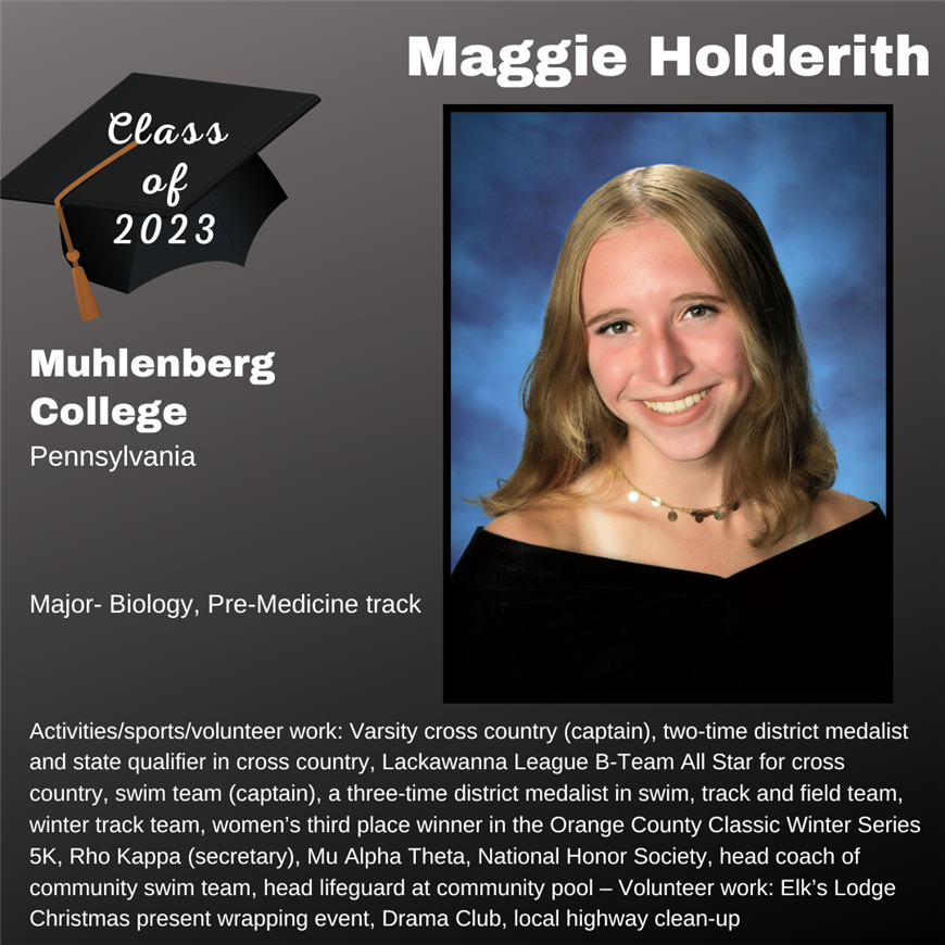 Top 25 Grad, Maggie Holderith